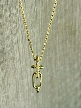 Gold Over 925 Silver Titan Style Necklace